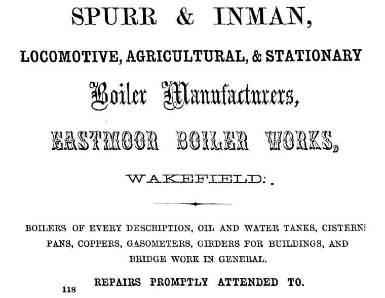 Spurr and Inman advertisement