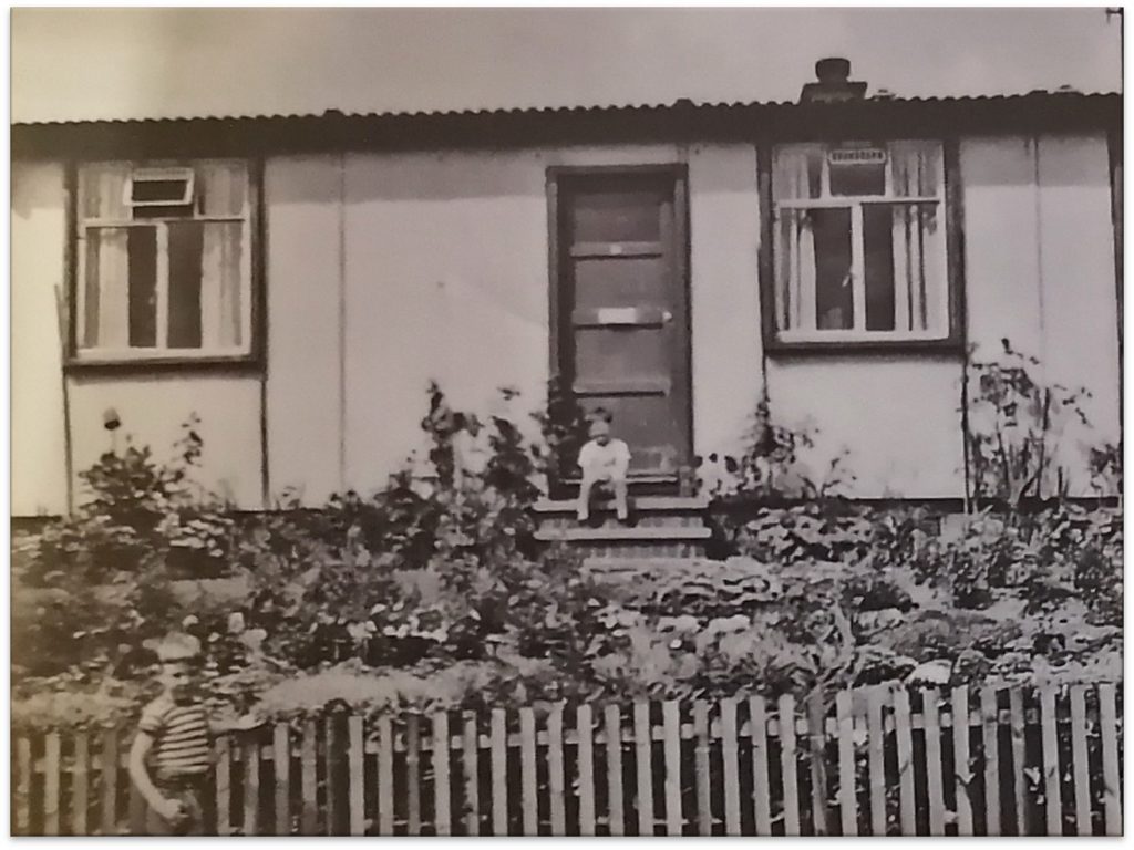 Photograph of a prefab house