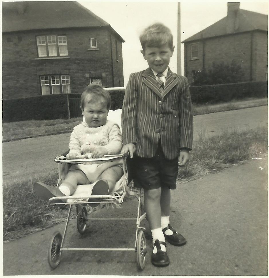 Photograph of children outside a house on Stanley Road